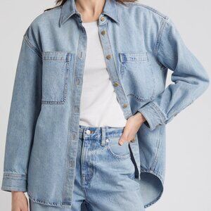 Madewell Oversize Denim Button-Up Shirt Women's L